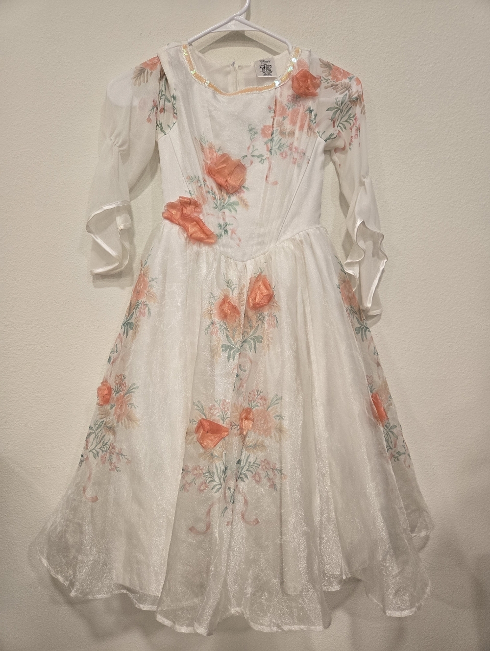 Disney Store Beauty and the Beast Belle Wedding Dress Costume Girls Size 5/6